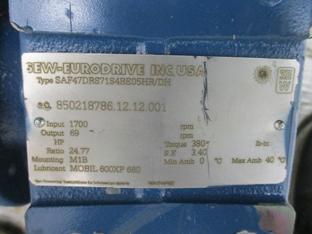 SEW-EURODRIVE SAF47DRS71S4BE05HR/DH NSNP
