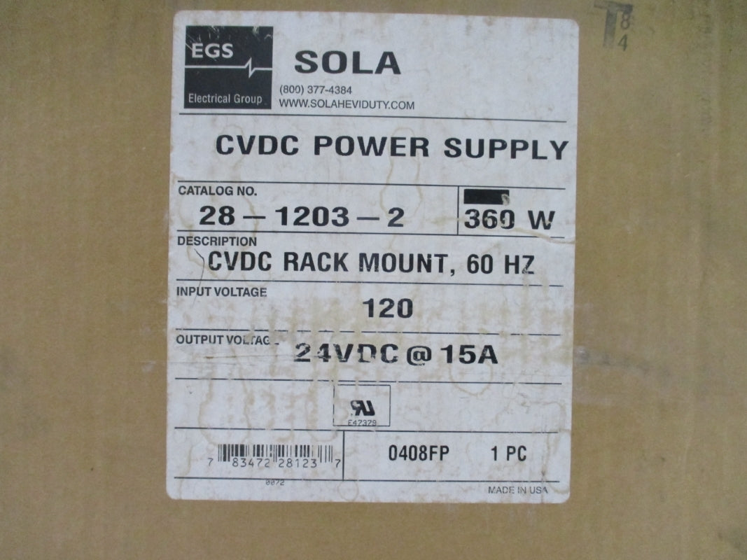 SOLA 28-1203-2 120V 15A NSFS