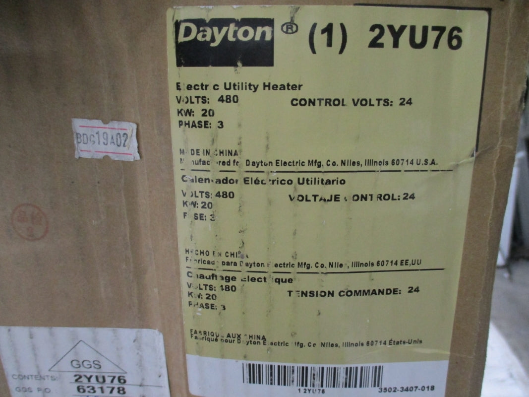 DAYTON 2YU76 480V NSMP