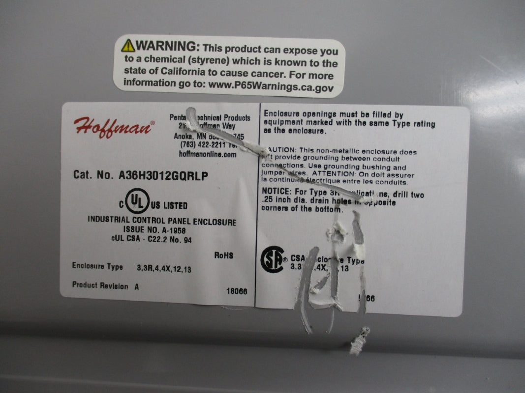 HOFFMAN A36H3012GQRLP NSNP