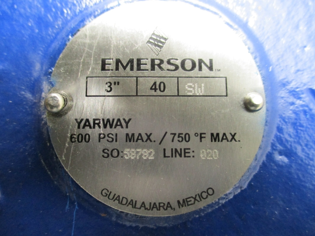 EMERSON 3" 40SW 600PSI NSNP