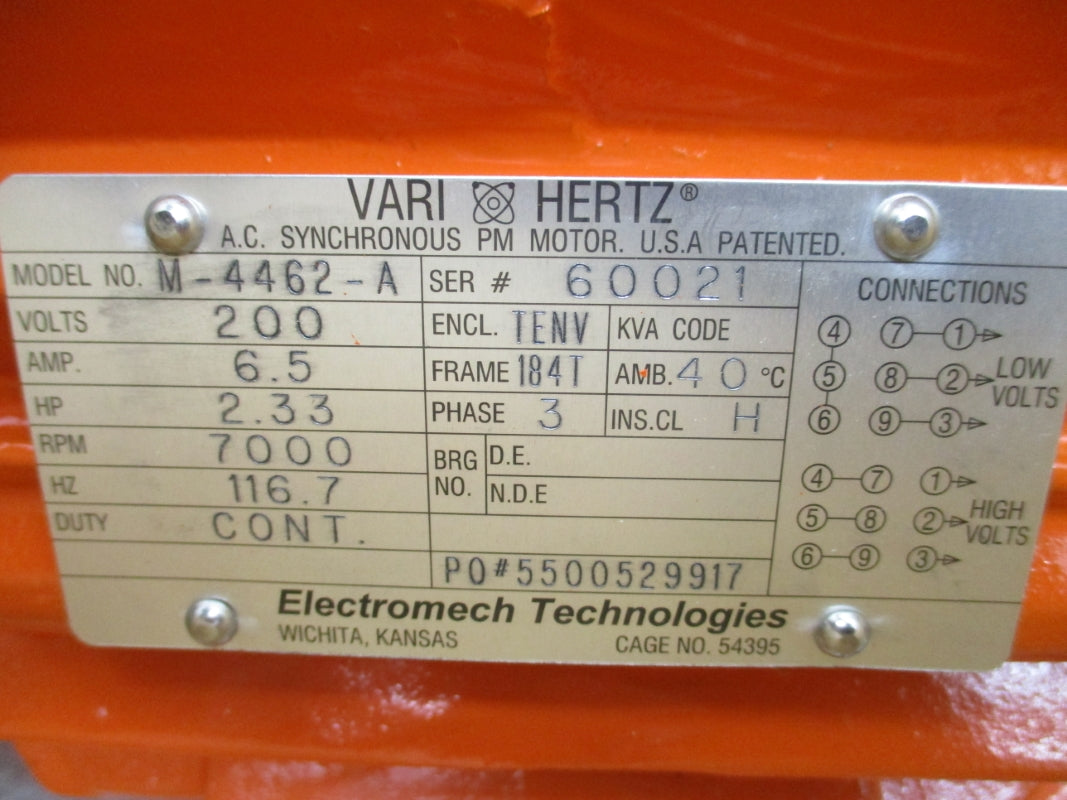 ELECTROMECH TECHNOLOGIES M-4462-A 200V 6.5A NSMP