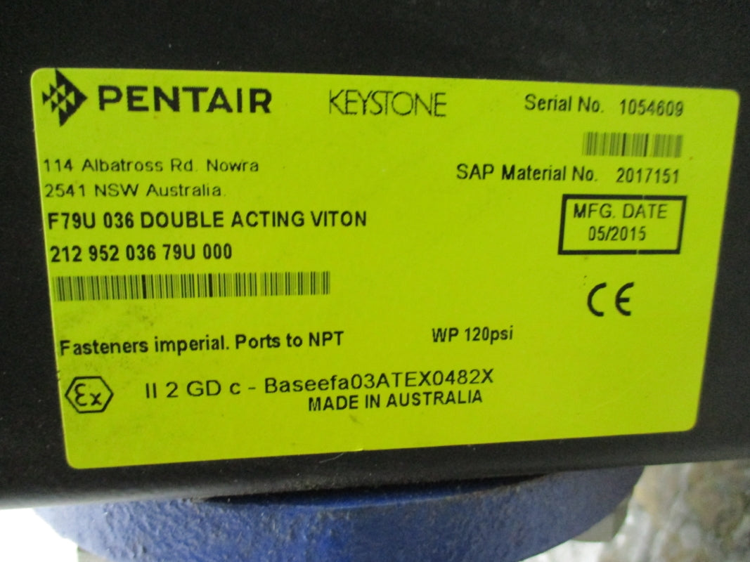 PENTAIR KEYSTONE F79U036 212-952-036-79U-000 120PSI NSNP