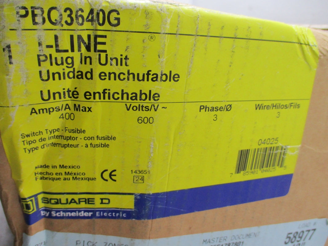 SQUARE D PBQ3640G 400A 600V NSFS
