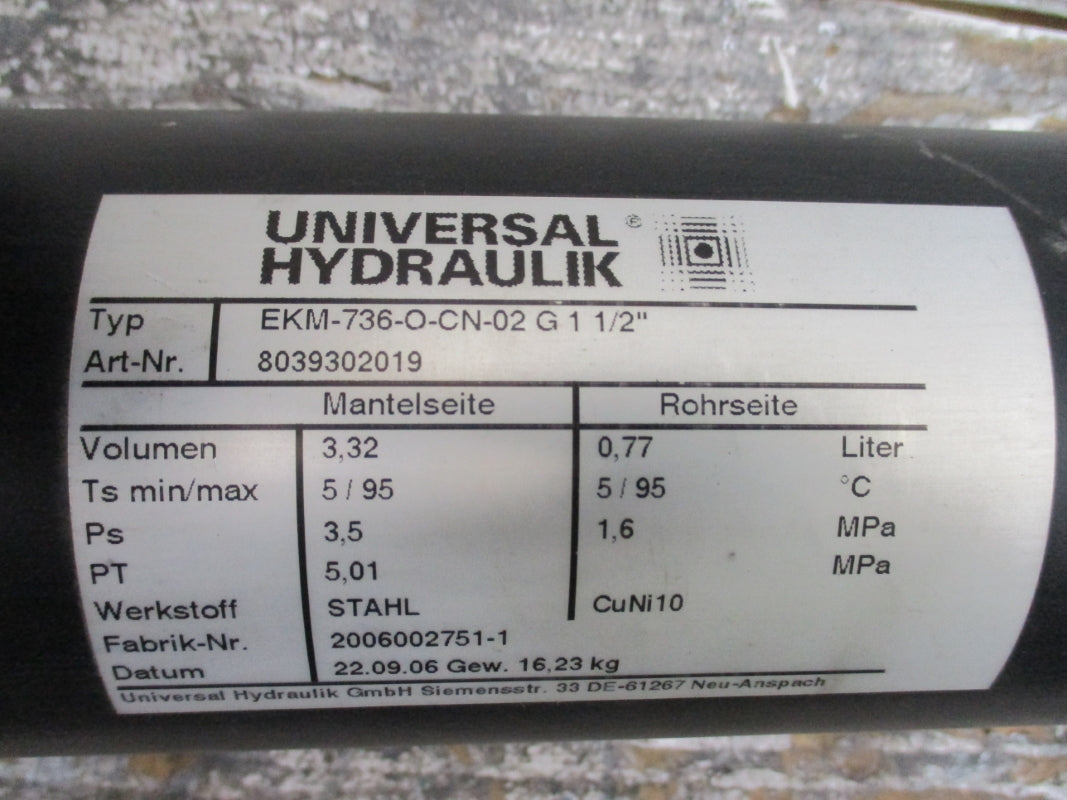 UNIVERSAL HYDRAULIK EKM-736-O-CN-02G1-1/2" 8039302019 NSNP