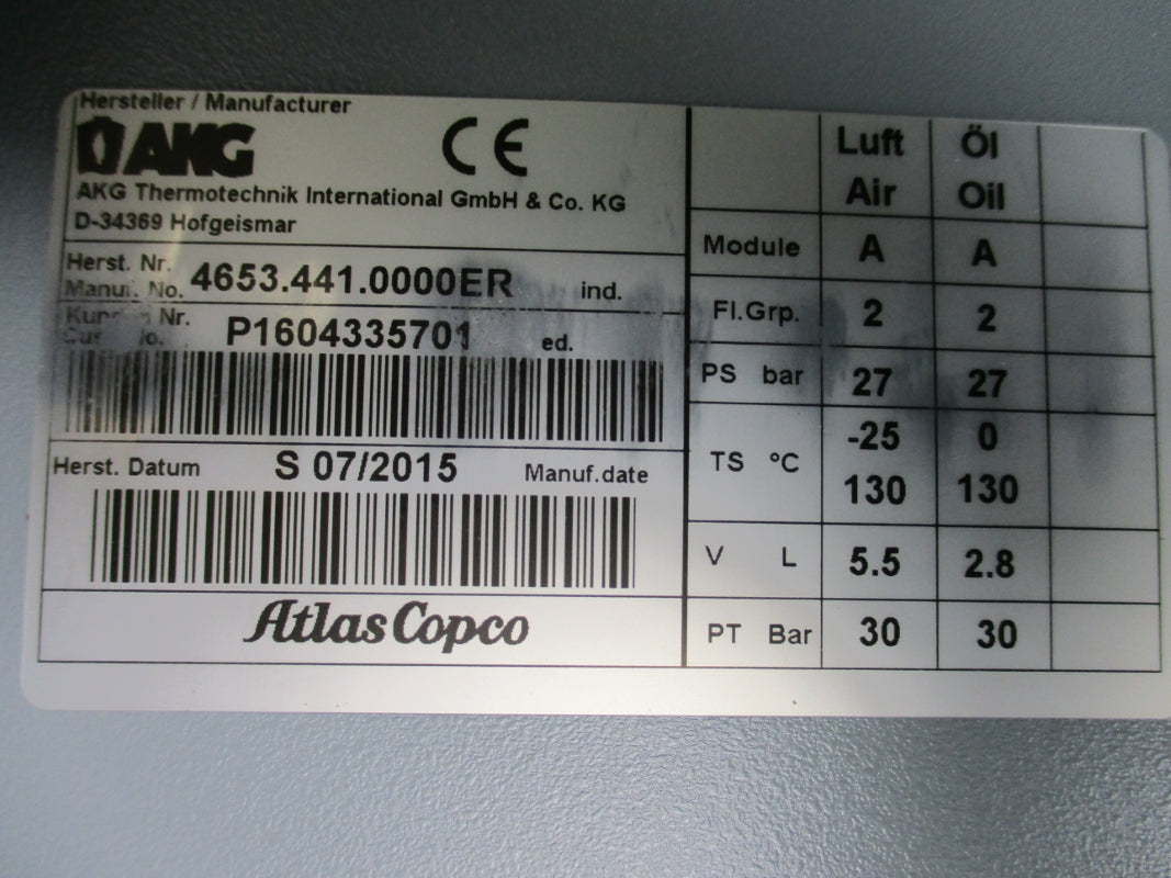 AKG ATLAS COPCO 4653-441-0000ER P1604335701 NSMP