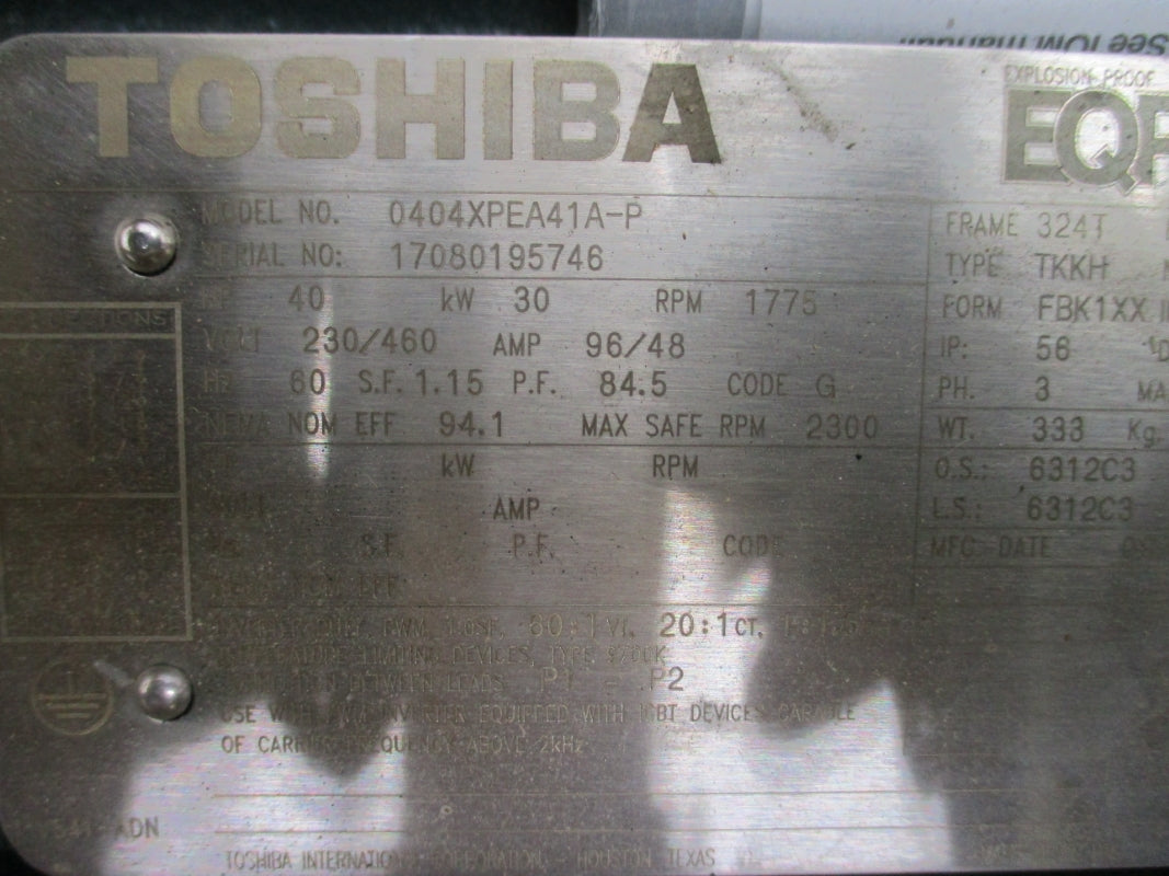 TOSHIBA 0404XPEA41A-P 230/460V 96/48A NSMP