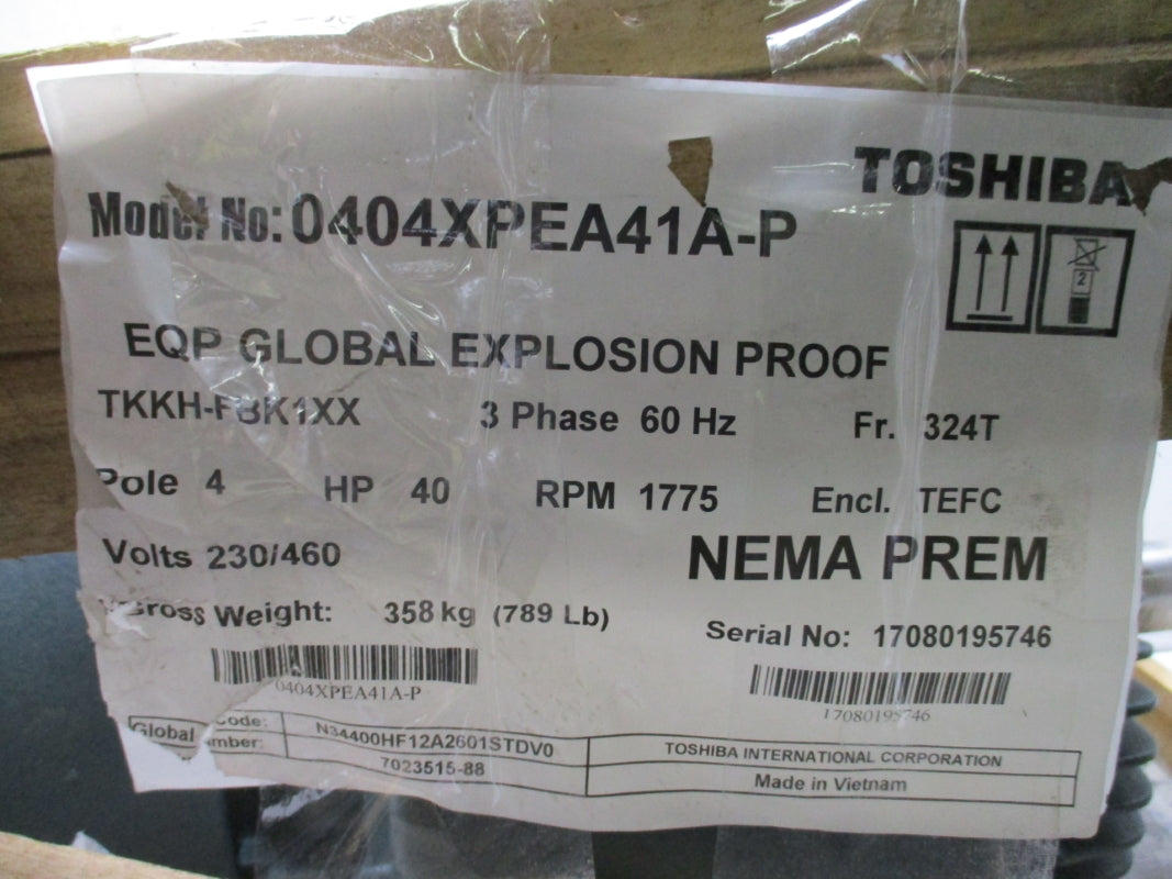 TOSHIBA 0404XPEA41A-P 230/460V 96/48A NSMP