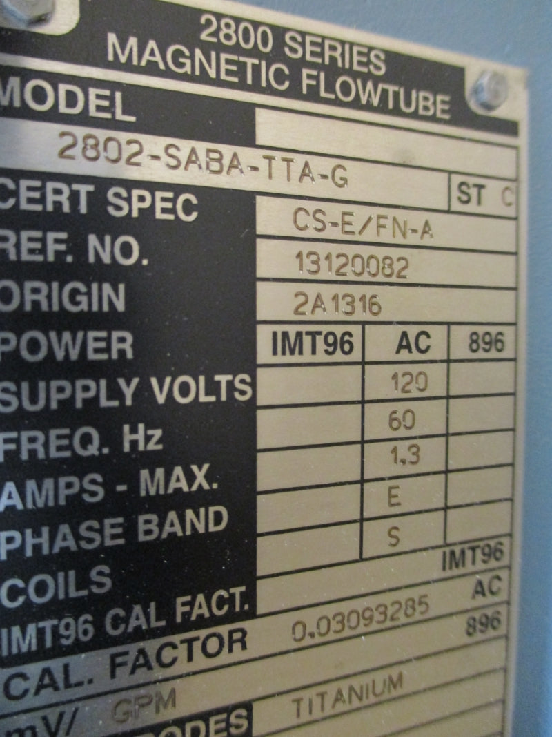 FOXBORO 2800 SERIES TITANIUM 2802-SABA-TTA-G 120VAC 1.3A NSMP