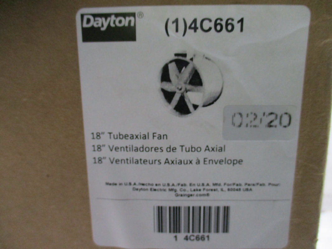 DAYTON 4C661 18" TUBEAXIAL FAN NSFS