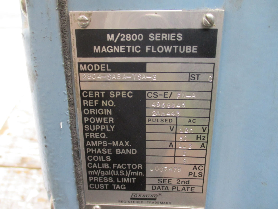 FOXBORO 2804-SABA-TSA-G M/2800 SERIES 120V 1.3A 250PSI NSNP