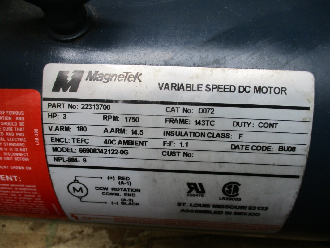 MAGNETEK D072 22313700 180V NSMP