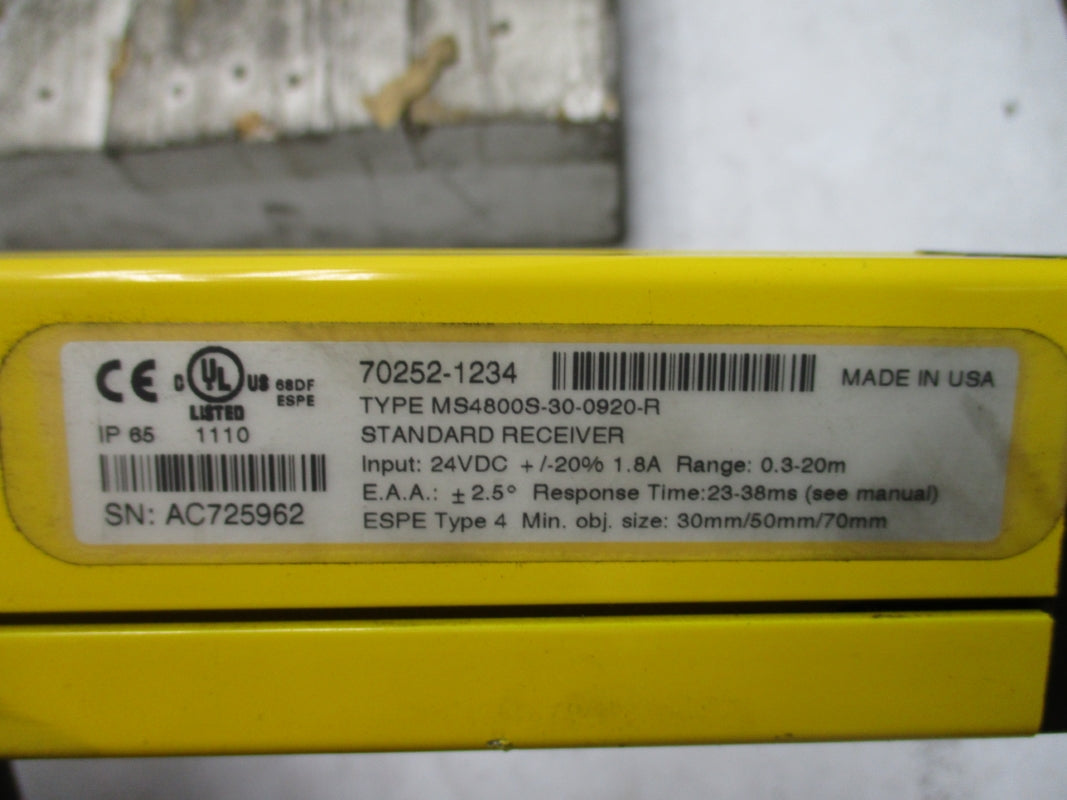 OMRON MS4800S-30-0920-R 70252-1234 24VDC NSNP