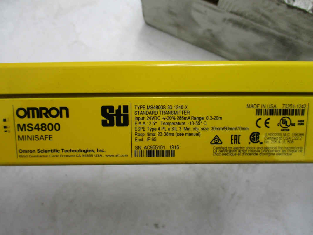 OMRON MS4800S-30-1240-X 70251-1242 24VDC NSNP