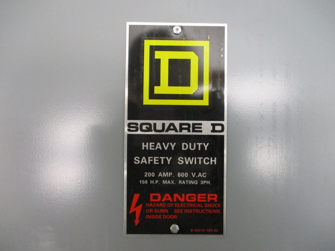 SQUARE D H364RB SER. E1 200A 600VAC NSNP