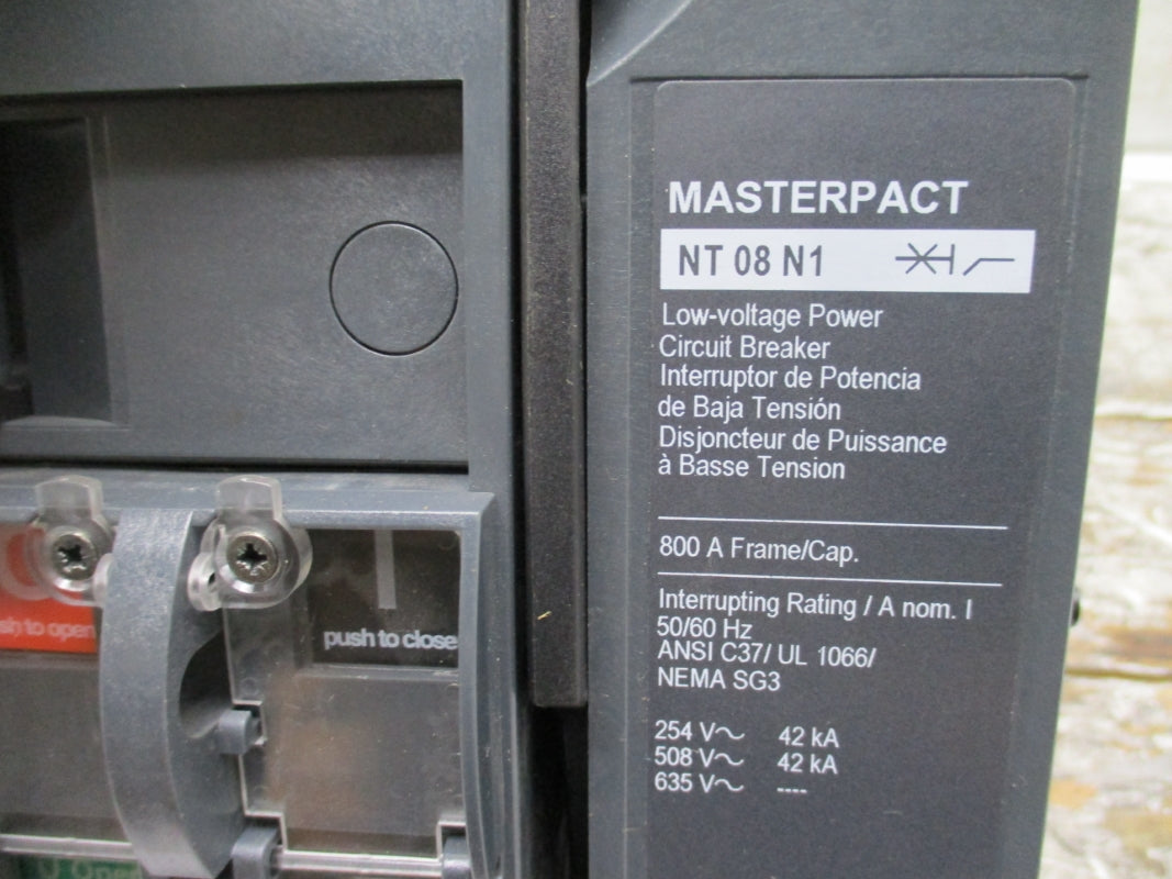 SQUARE D NT08N1 TA2ASR43A9SXFXWXJAN 800A 635V NSMP