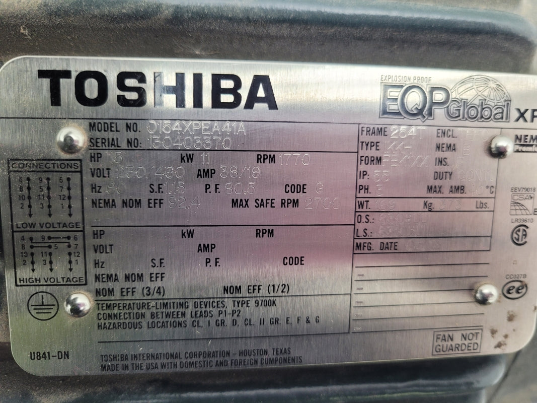 TOSHIBA 0154XPEA41A 230/460V 38/19A NSNP