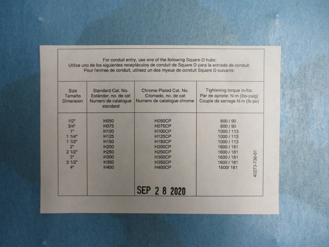SQUARE D DTU326R SER. A01 600A 250V NSNP