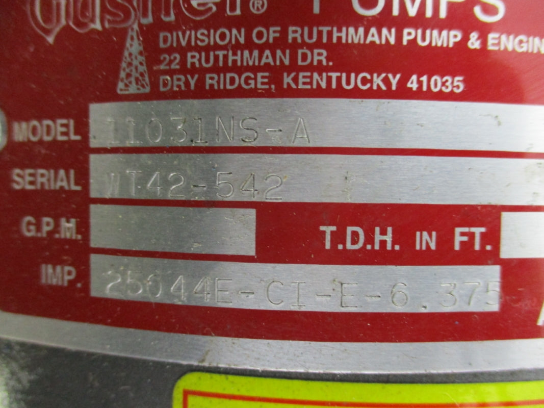 GUSHER PUMPS 11031NS-A 37E113X56 208-230/460V 26.5-24/12A UNMP