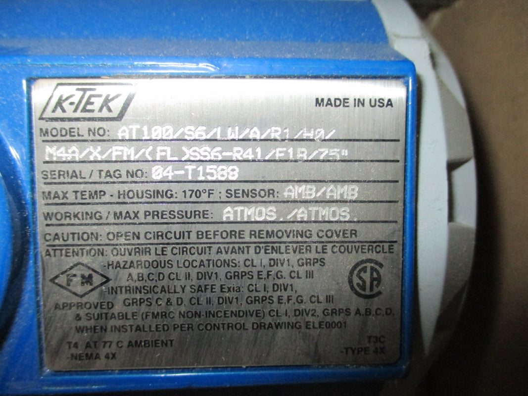 K-TEK AT100/S6/LW/A/R1/H0/M4A/X/FM/(FL)SS6-R41/F1B/75" NSMP