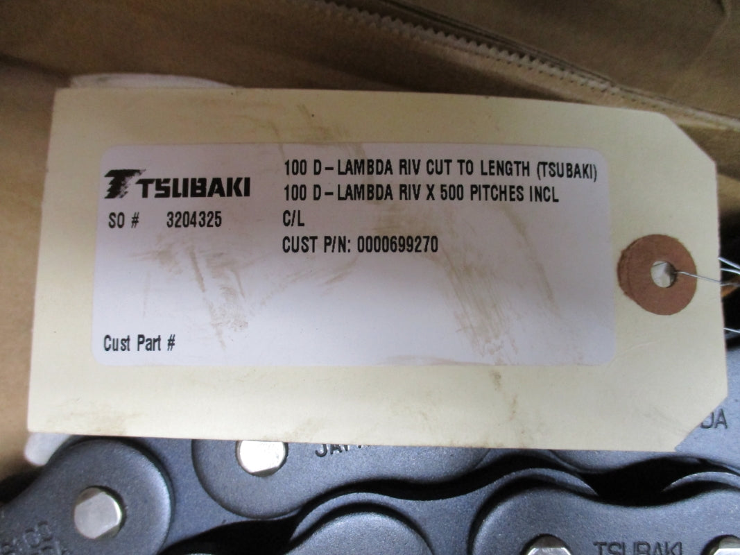 TSUBAKI 0000699270 ROLLER CHAIN RIV X 500 PITCHES NSMP
