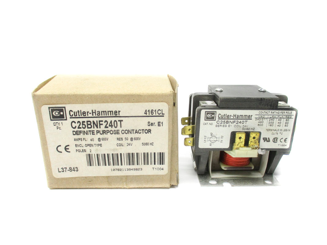 CUTLER HAMMER C25BNF240T SER. E1 40A 24V NSMP