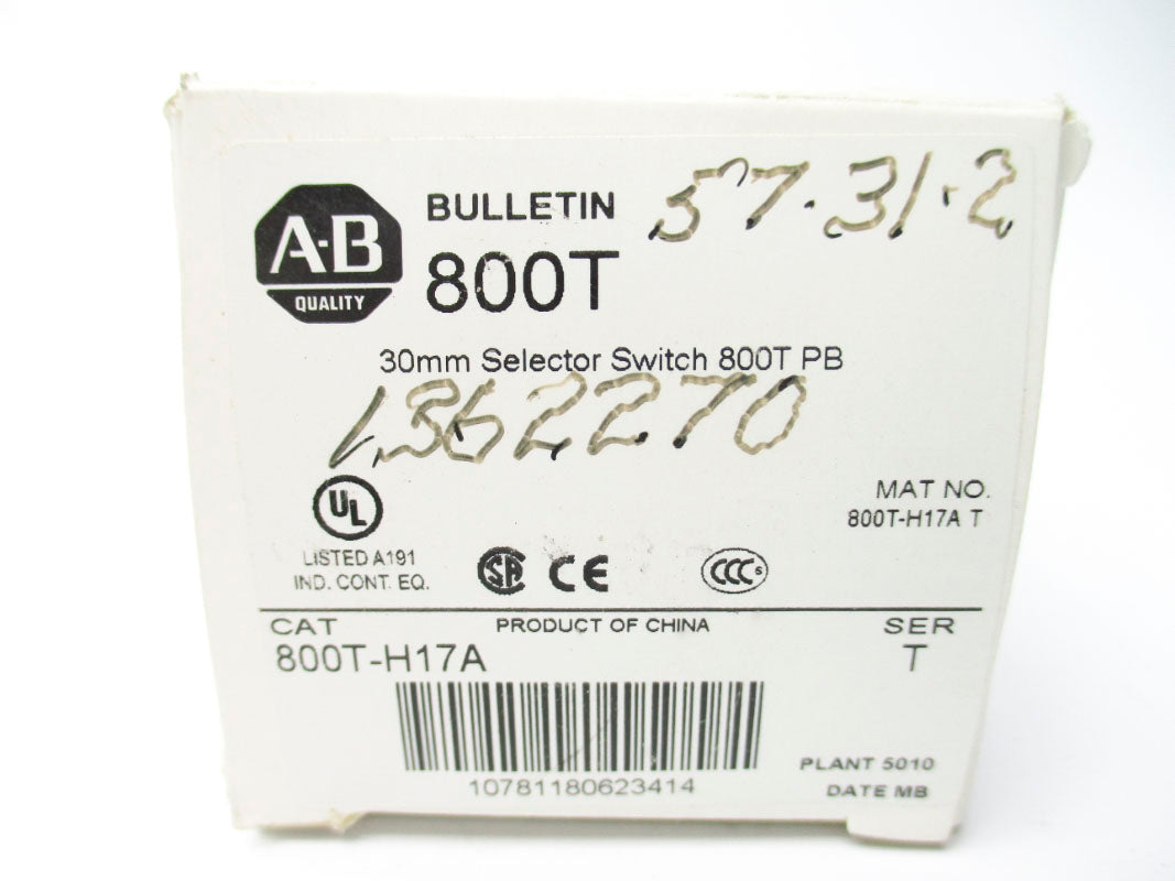 ALLEN BRADLEY 800T-H17A SER. T (WH) NSMP