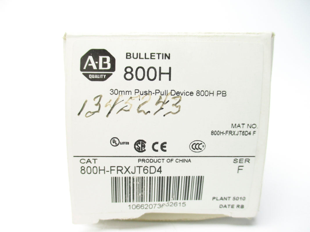 ALLEN BRADLEY 800H-FRXJT6D4 SER. F (WH) NSMP