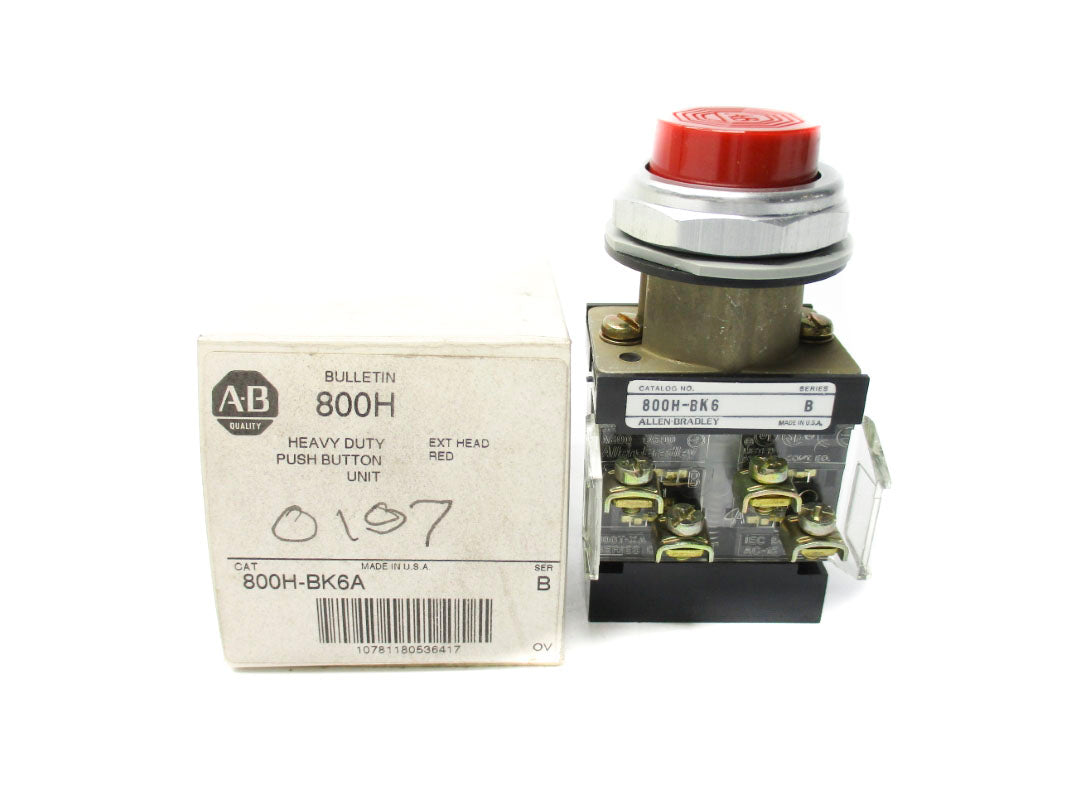 ALLEN BRADLEY 800H-BK6A SER. B (WH) NSMP