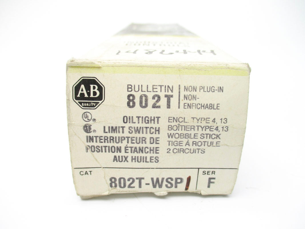 ALLEN BRADLEY 802T-WSP1 SER. F 600VAC 60A (BK/YL) NSMP