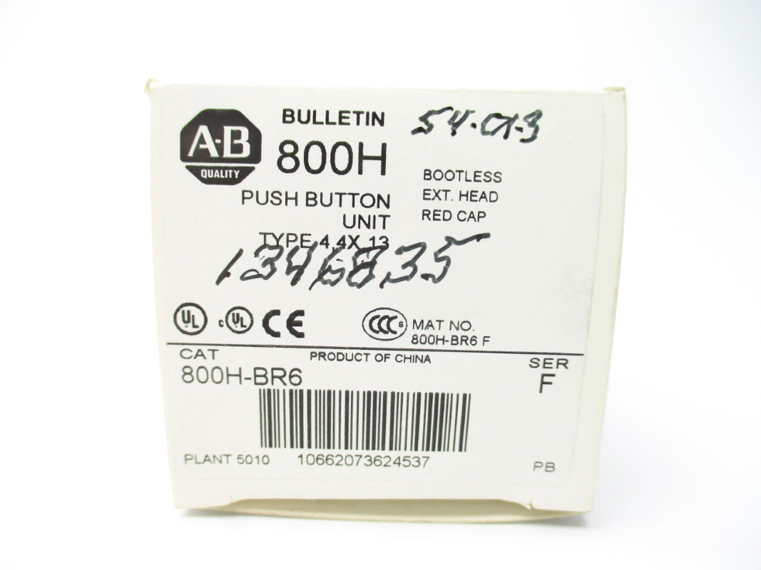 ALLEN BRADLEY 800H-BR6 SER. F (WH) NSMP