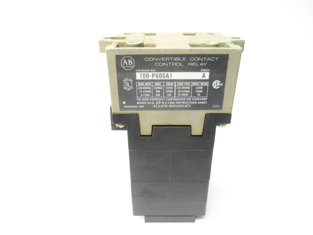 ALLEN BRADLEY 700-P600A1 SER. A 110/115-120V 60A (BK/YL) NSMP