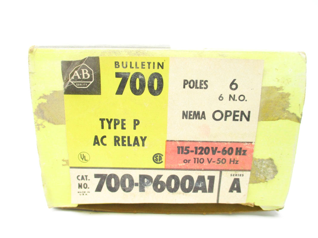 ALLEN BRADLEY 700-P600A1 SER. A 110/115-120V 60A (BK/YL) NSMP