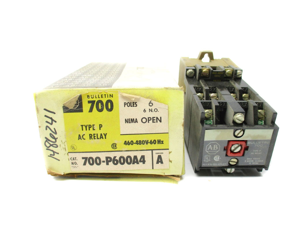 ALLEN BRADLEY 700-P600A4 SER. A 460-480V 60A (BK/YL) NSMP