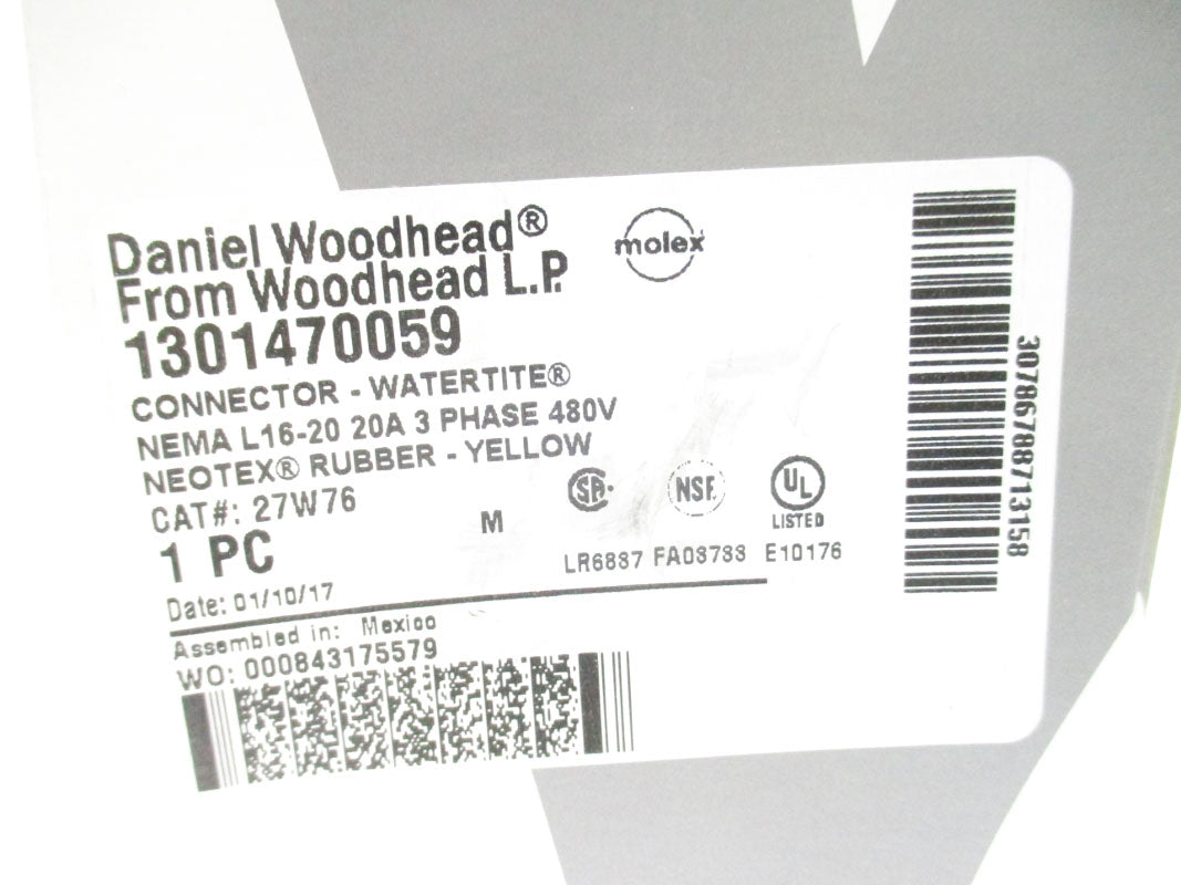 DANIEL WOODHEAD 1301470059 27W76 20A 480V NSMP