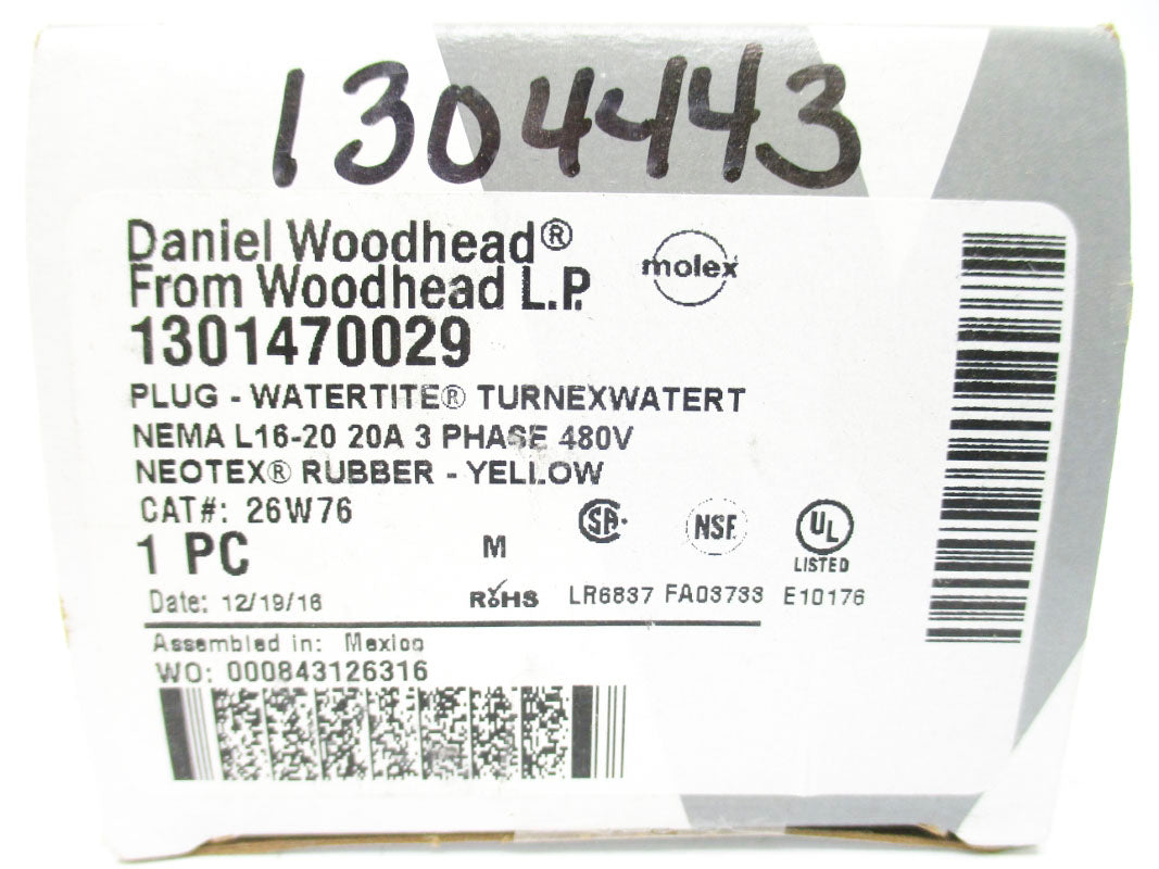 DANIEL WOODHEAD 26W76 1301470029 20A 480V NSMP