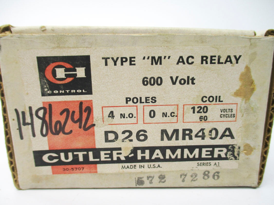 CUTLER HAMMER D26MR40A SER. A1 120V NSMP