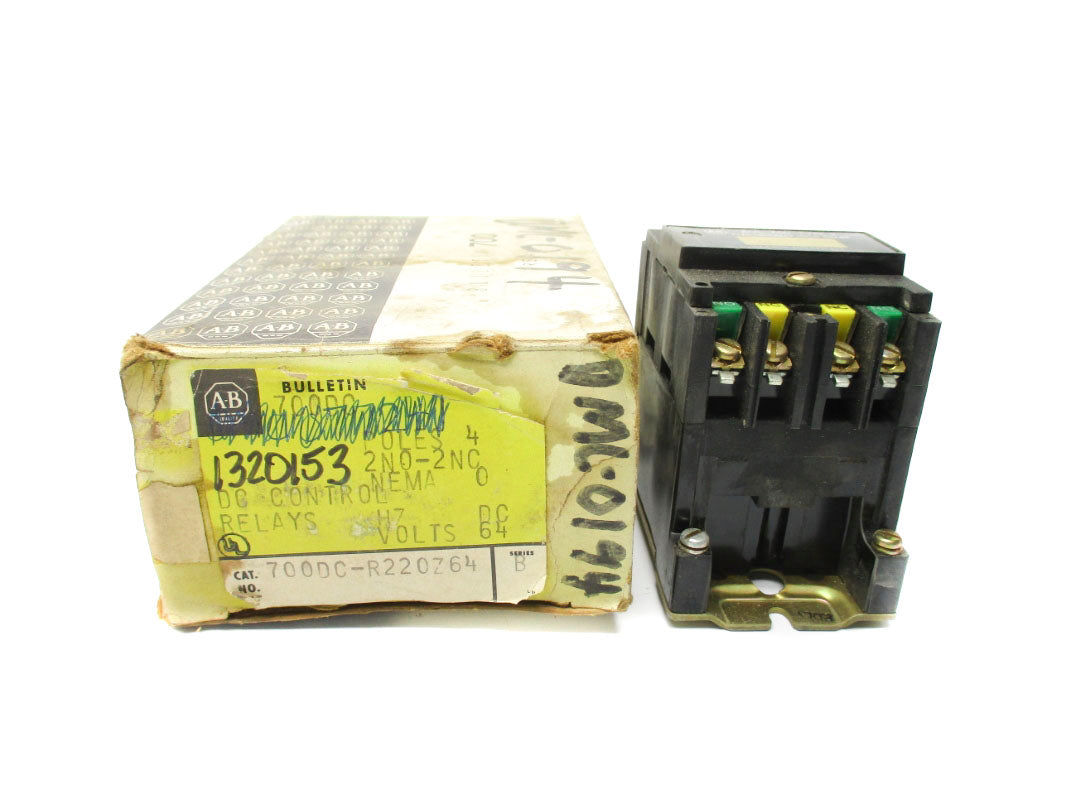 ALLEN BRADLEY 700DC-R220Z64 SER. B 64VDC 30A (BK/YL) NSMP