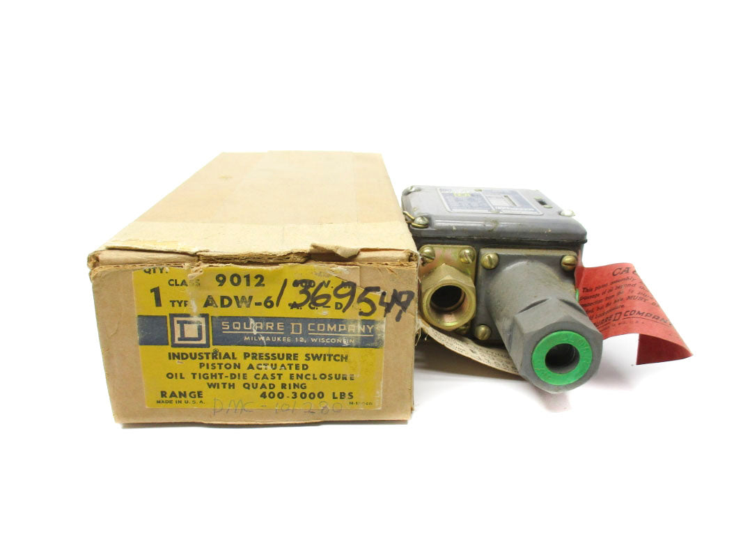 SQUARE D 9012ADW6 600VAC/DC 400-3000PSI 40A NSMP
