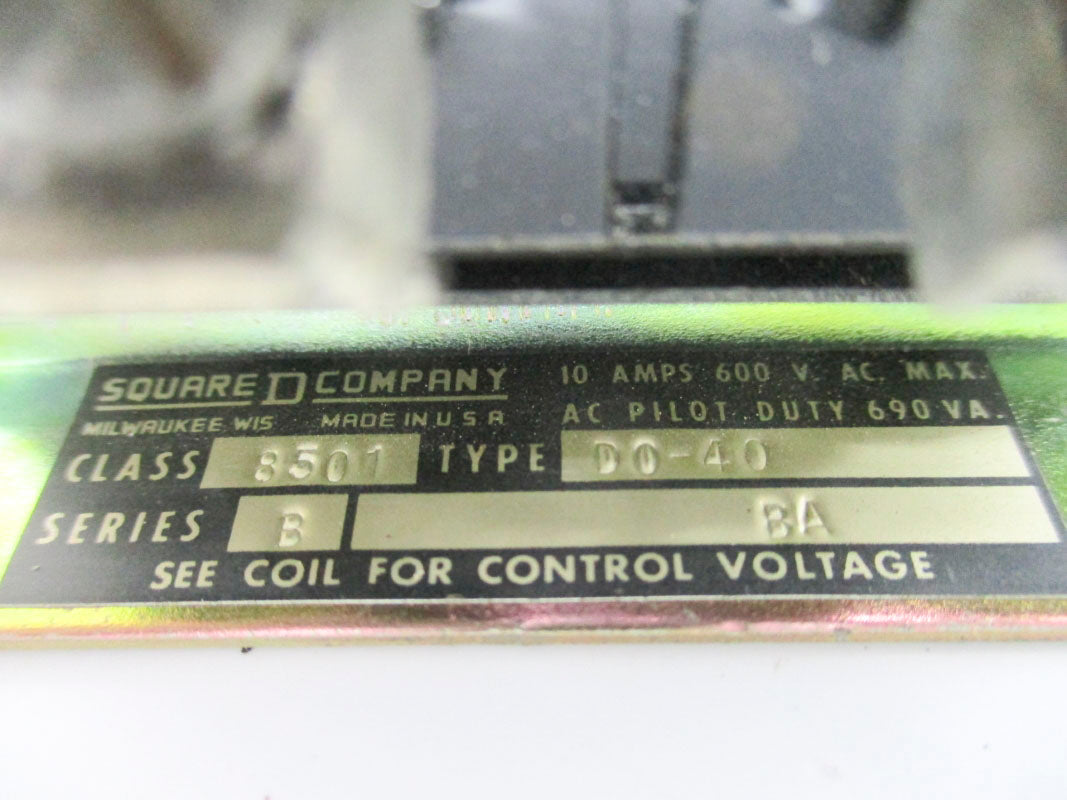 SQUARE D 8501DO40 SER. B 440/480V 10A NSNP