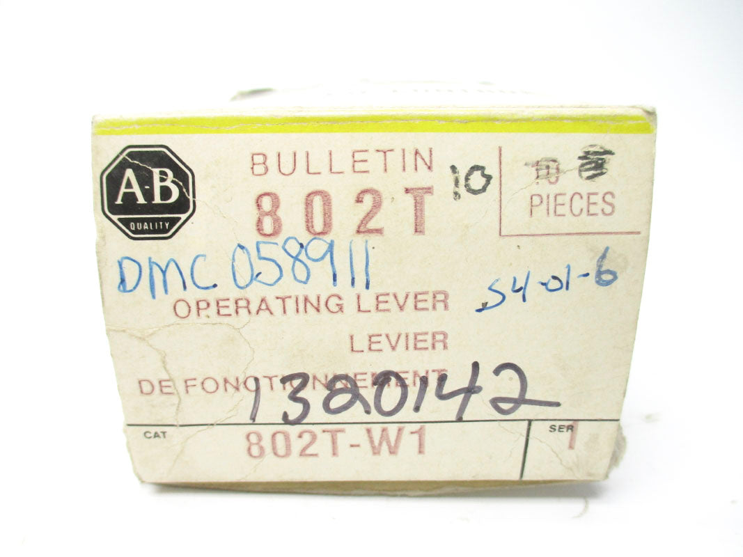 ALLEN BRADLEY 802T-W1 SER. 1 (PKG OF 10) (BK/YL) NSMP