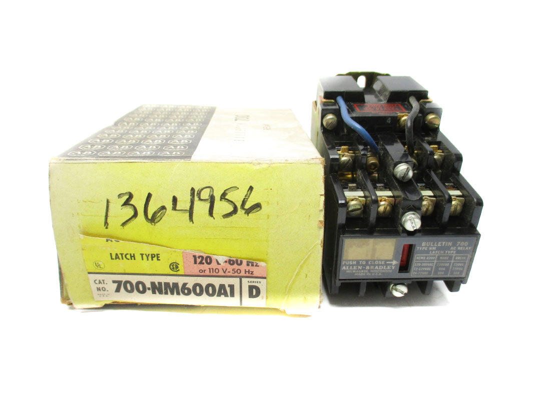 ALLEN BRADLEY 700-NM600A1 SER. D 110/120V 60A (BK/YL) NSMP