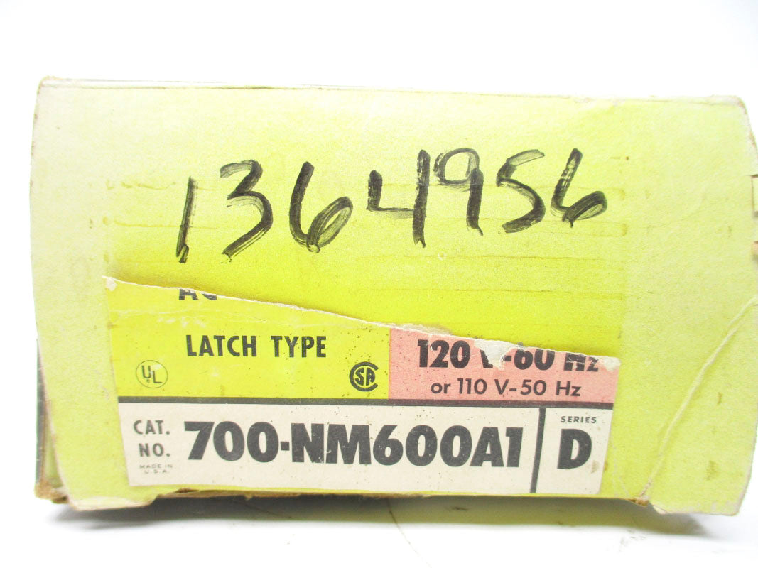 ALLEN BRADLEY 700-NM600A1 SER. D 110/120V 60A (BK/YL) NSMP