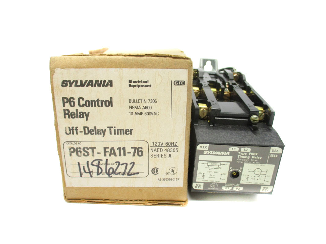 SYLVANIA P6ST-FA11-76 SER. A 110/120V 10A 0.3-30S NSMP