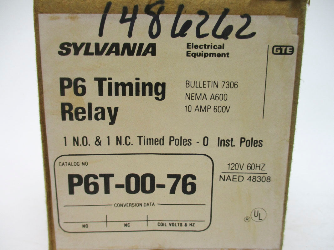 SYLVANIA P6T-00-76 SER. A 10A 110/120V NSMP