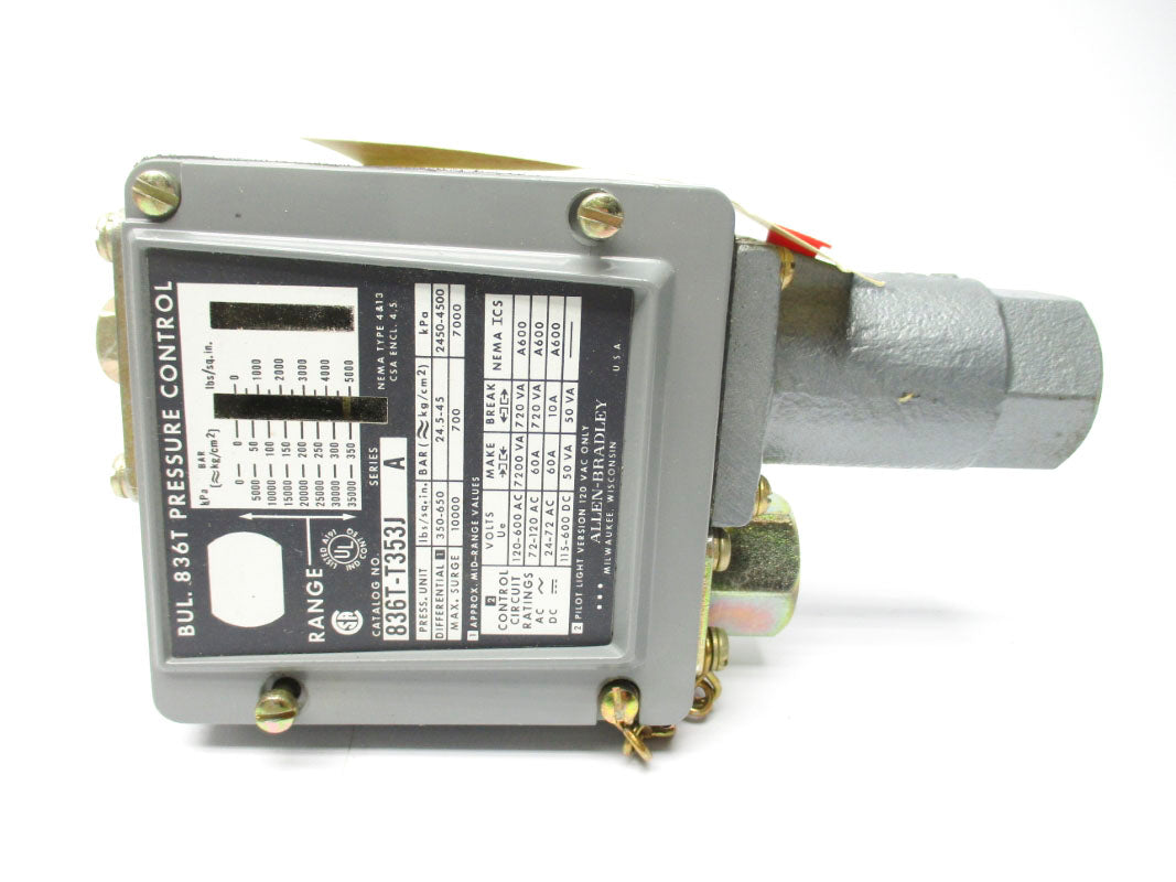 ALLEN BRADLEY 836T-T353J SER. A 600VAC 60A 5000PSI (BR/YL) NSMP