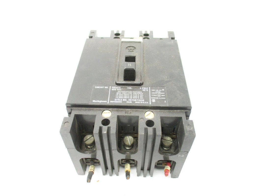 WESTINGHOUSE FB3015 600VAC 15A UNMP