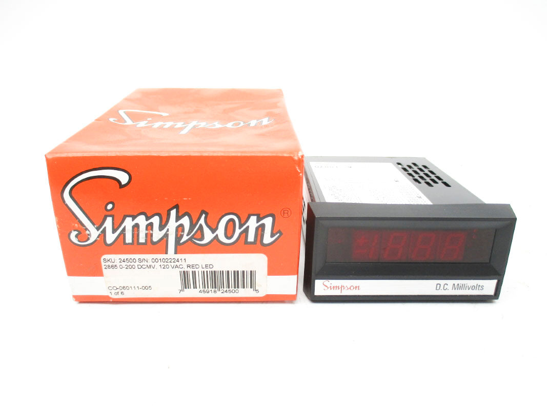 SIMPSON 2865 0-200DCMV 120VAC NSMP