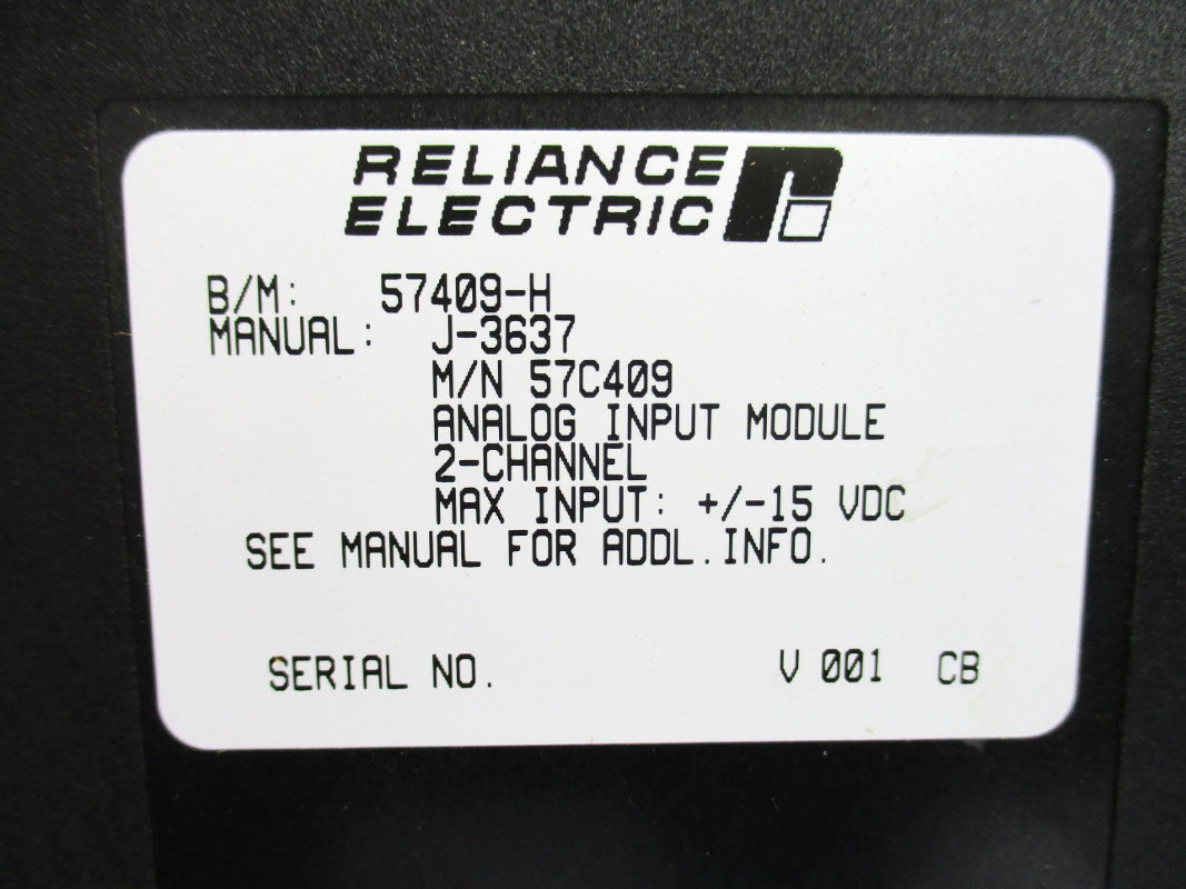 RELIANCE ELECTRIC 57C409 57409-H 15VDC UNMP