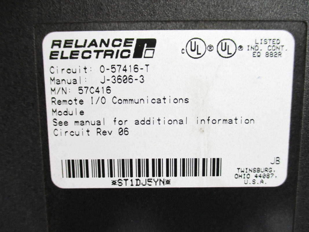 RELIANCE ELECTRIC 0-57416-T UNMP